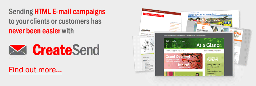 Send HTML Email Campaigns to your customers with CreateSend