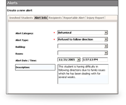 Alerts help keep staff, parents and administrators in the loop